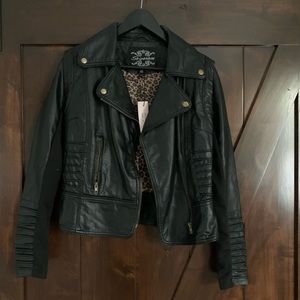 Shinestar Faux Leather Jacket NWTs